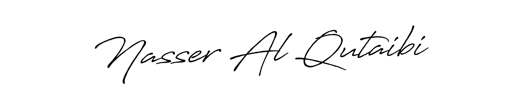 Create a beautiful signature design for name Nasser Al Qutaibi. With this signature (Antro_Vectra_Bolder) fonts, you can make a handwritten signature for free. Nasser Al Qutaibi signature style 7 images and pictures png