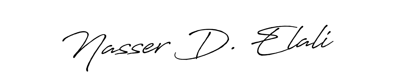 Also You can easily find your signature by using the search form. We will create Nasser D. Elali name handwritten signature images for you free of cost using Antro_Vectra_Bolder sign style. Nasser D. Elali signature style 7 images and pictures png