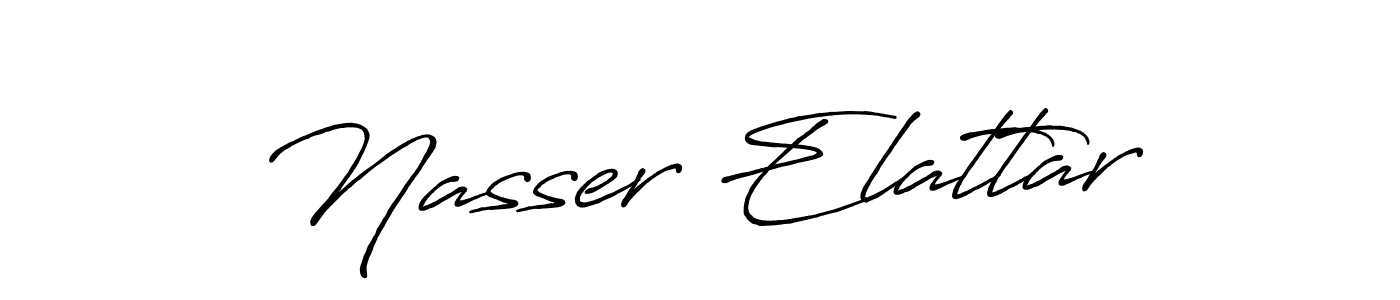 Nasser Elattar stylish signature style. Best Handwritten Sign (Antro_Vectra_Bolder) for my name. Handwritten Signature Collection Ideas for my name Nasser Elattar. Nasser Elattar signature style 7 images and pictures png