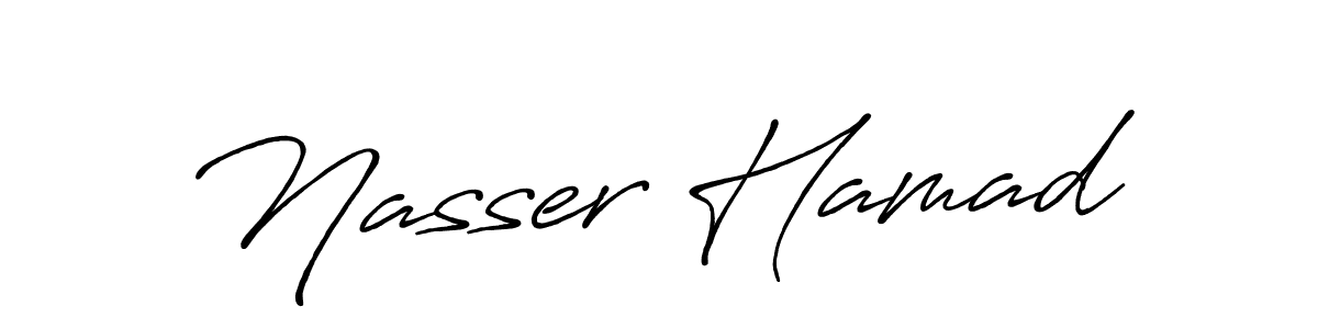 Design your own signature with our free online signature maker. With this signature software, you can create a handwritten (Antro_Vectra_Bolder) signature for name Nasser Hamad. Nasser Hamad signature style 7 images and pictures png