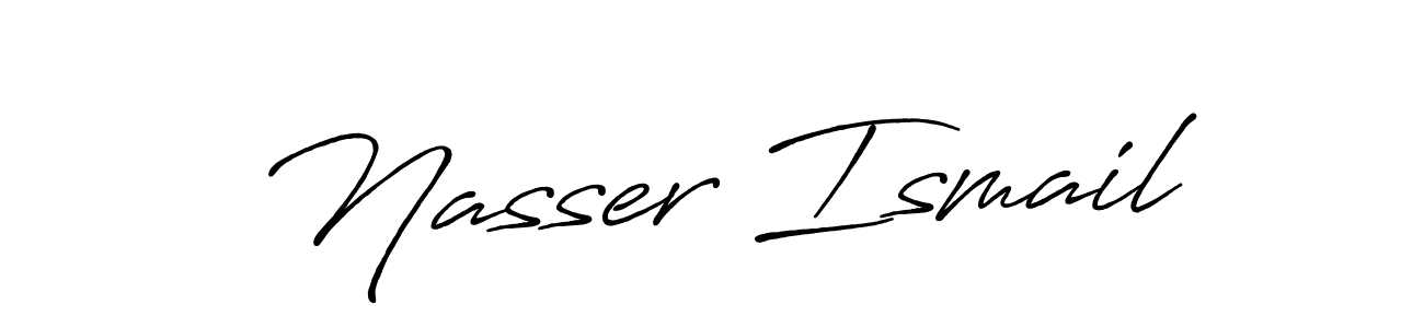 Similarly Antro_Vectra_Bolder is the best handwritten signature design. Signature creator online .You can use it as an online autograph creator for name Nasser Ismail. Nasser Ismail signature style 7 images and pictures png