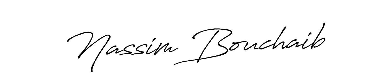 Also we have Nassim Bouchaib name is the best signature style. Create professional handwritten signature collection using Antro_Vectra_Bolder autograph style. Nassim Bouchaib signature style 7 images and pictures png