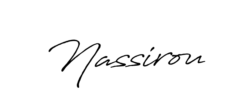 Also You can easily find your signature by using the search form. We will create Nassirou name handwritten signature images for you free of cost using Antro_Vectra_Bolder sign style. Nassirou signature style 7 images and pictures png
