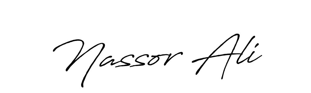 Design your own signature with our free online signature maker. With this signature software, you can create a handwritten (Antro_Vectra_Bolder) signature for name Nassor Ali. Nassor Ali signature style 7 images and pictures png