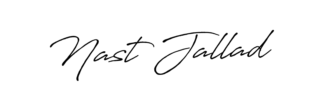 Also we have Nast Jallad name is the best signature style. Create professional handwritten signature collection using Antro_Vectra_Bolder autograph style. Nast Jallad signature style 7 images and pictures png