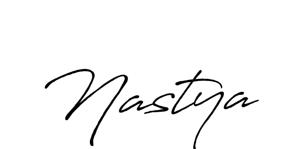 How to make Nastya signature? Antro_Vectra_Bolder is a professional autograph style. Create handwritten signature for Nastya name. Nastya signature style 7 images and pictures png