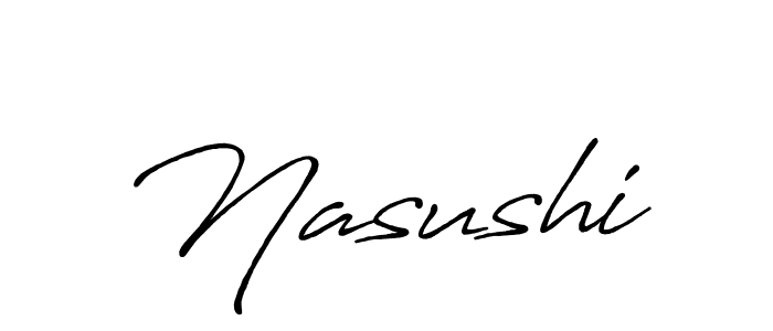 Use a signature maker to create a handwritten signature online. With this signature software, you can design (Antro_Vectra_Bolder) your own signature for name Nasushi. Nasushi signature style 7 images and pictures png