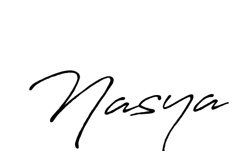 How to make Nasya signature? Antro_Vectra_Bolder is a professional autograph style. Create handwritten signature for Nasya name. Nasya signature style 7 images and pictures png