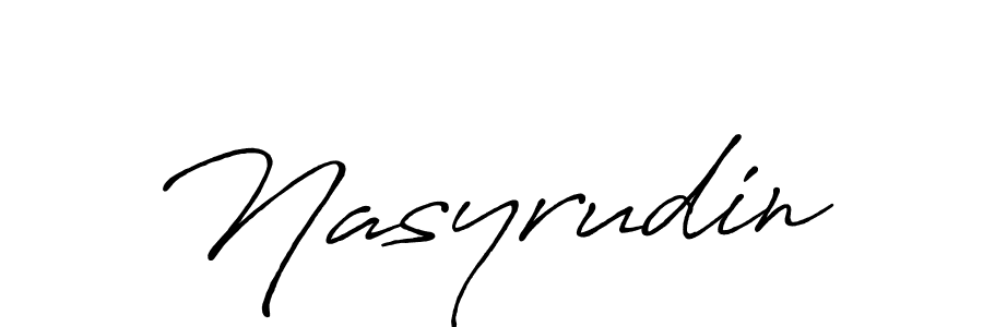 Design your own signature with our free online signature maker. With this signature software, you can create a handwritten (Antro_Vectra_Bolder) signature for name Nasyrudin. Nasyrudin signature style 7 images and pictures png