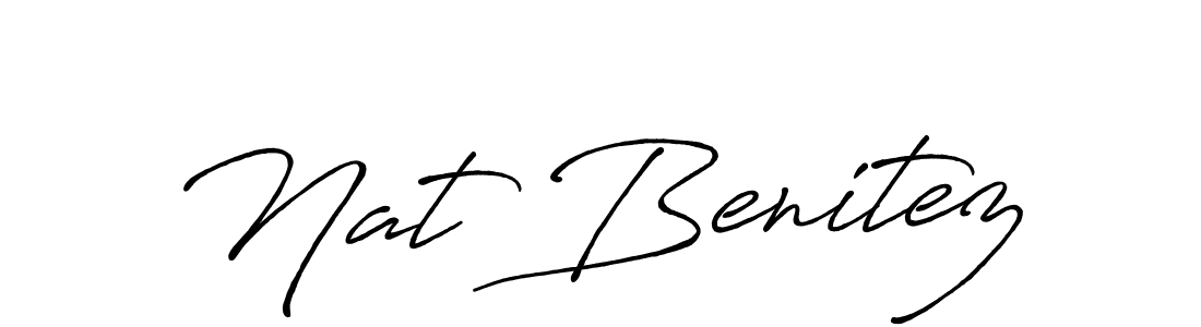 Create a beautiful signature design for name Nat Benitez. With this signature (Antro_Vectra_Bolder) fonts, you can make a handwritten signature for free. Nat Benitez signature style 7 images and pictures png