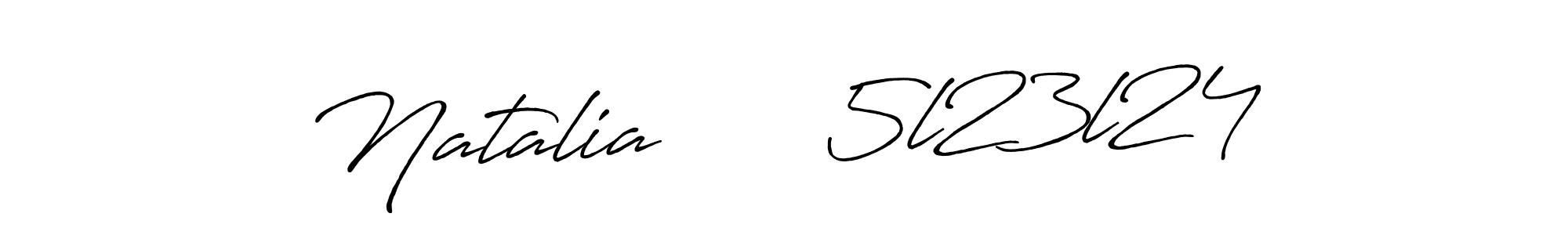 Make a beautiful signature design for name Natalia      5l23l24. With this signature (Antro_Vectra_Bolder) style, you can create a handwritten signature for free. Natalia      5l23l24 signature style 7 images and pictures png