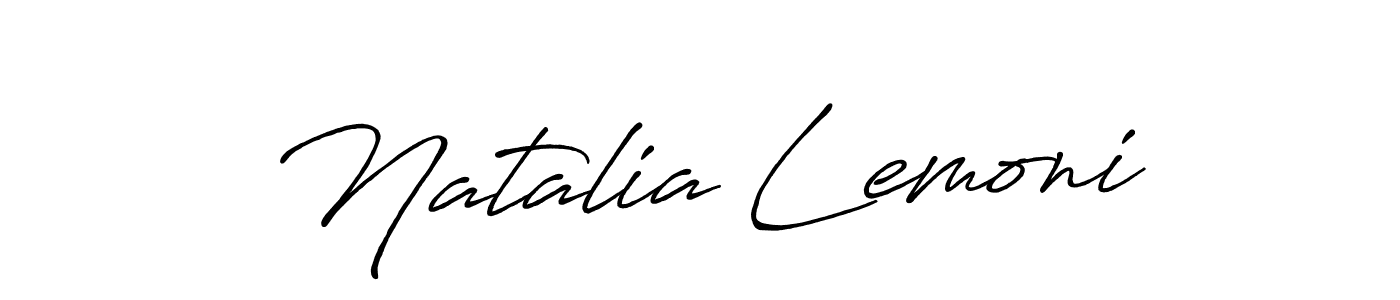 How to make Natalia Lemoni name signature. Use Antro_Vectra_Bolder style for creating short signs online. This is the latest handwritten sign. Natalia Lemoni signature style 7 images and pictures png