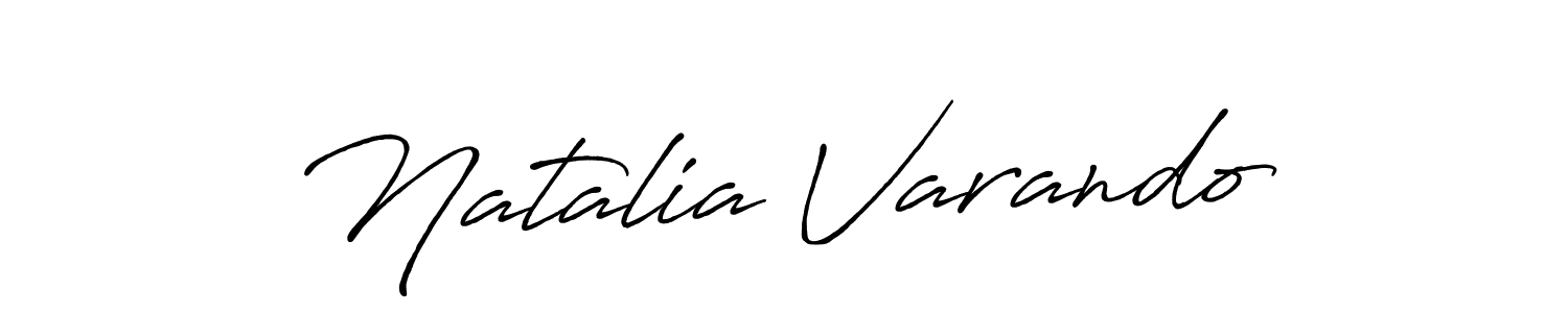 Create a beautiful signature design for name Natalia Varando. With this signature (Antro_Vectra_Bolder) fonts, you can make a handwritten signature for free. Natalia Varando signature style 7 images and pictures png