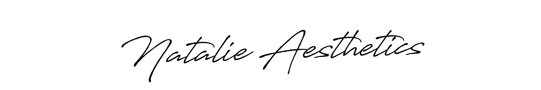 The best way (Antro_Vectra_Bolder) to make a short signature is to pick only two or three words in your name. The name Natalie Aesthetics include a total of six letters. For converting this name. Natalie Aesthetics signature style 7 images and pictures png