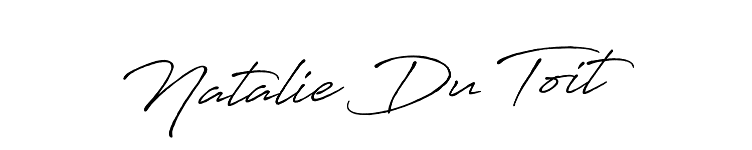 Create a beautiful signature design for name Natalie Du Toit. With this signature (Antro_Vectra_Bolder) fonts, you can make a handwritten signature for free. Natalie Du Toit signature style 7 images and pictures png