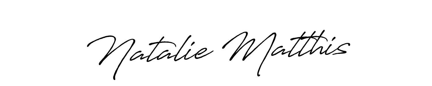 How to make Natalie Matthis name signature. Use Antro_Vectra_Bolder style for creating short signs online. This is the latest handwritten sign. Natalie Matthis signature style 7 images and pictures png