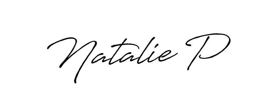 Use a signature maker to create a handwritten signature online. With this signature software, you can design (Antro_Vectra_Bolder) your own signature for name Natalie P. Natalie P signature style 7 images and pictures png