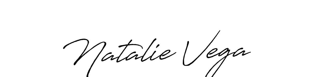 Make a beautiful signature design for name Natalie Vega. With this signature (Antro_Vectra_Bolder) style, you can create a handwritten signature for free. Natalie Vega signature style 7 images and pictures png