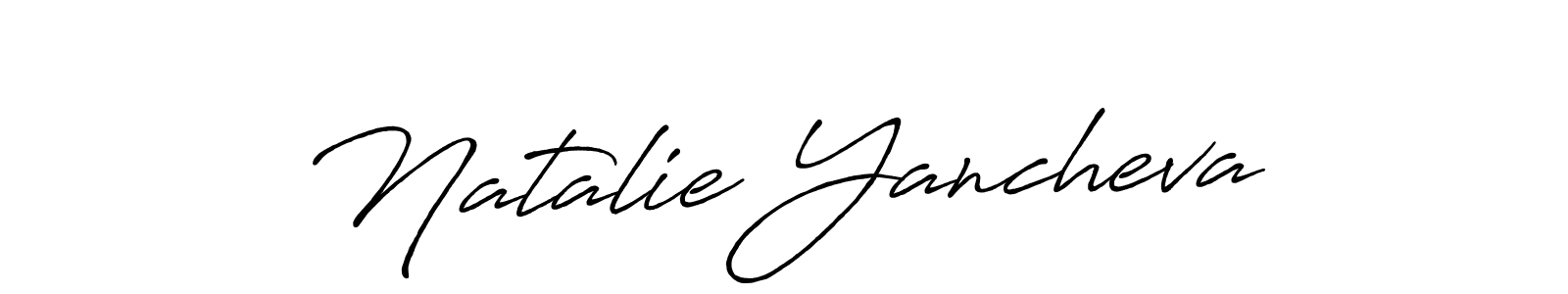 Create a beautiful signature design for name Natalie Yancheva. With this signature (Antro_Vectra_Bolder) fonts, you can make a handwritten signature for free. Natalie Yancheva signature style 7 images and pictures png