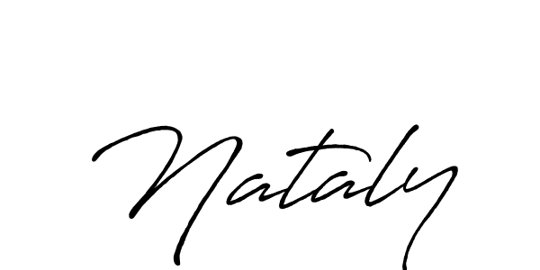 Nataly stylish signature style. Best Handwritten Sign (Antro_Vectra_Bolder) for my name. Handwritten Signature Collection Ideas for my name Nataly. Nataly signature style 7 images and pictures png