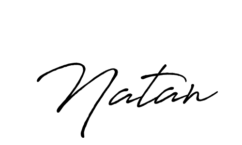 How to make Natan name signature. Use Antro_Vectra_Bolder style for creating short signs online. This is the latest handwritten sign. Natan signature style 7 images and pictures png