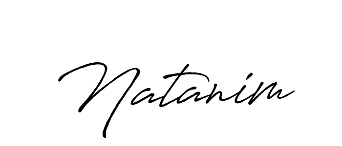 How to make Natanim name signature. Use Antro_Vectra_Bolder style for creating short signs online. This is the latest handwritten sign. Natanim signature style 7 images and pictures png