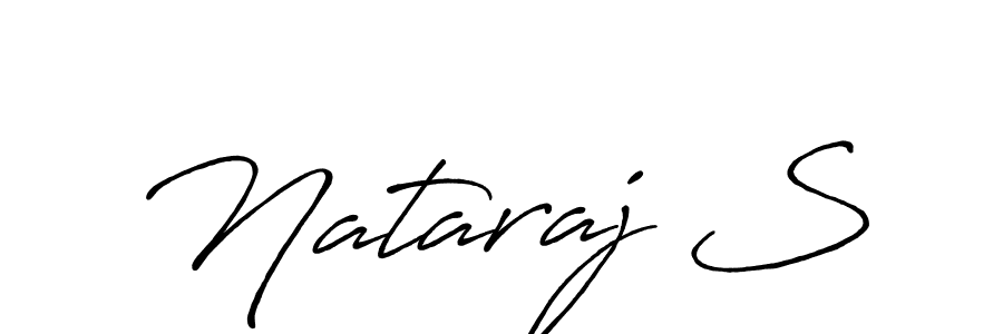 How to make Nataraj S name signature. Use Antro_Vectra_Bolder style for creating short signs online. This is the latest handwritten sign. Nataraj S signature style 7 images and pictures png