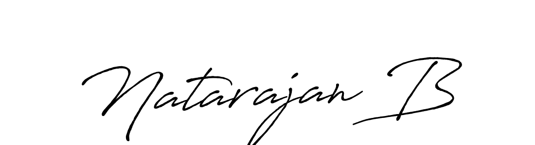 Design your own signature with our free online signature maker. With this signature software, you can create a handwritten (Antro_Vectra_Bolder) signature for name Natarajan B. Natarajan B signature style 7 images and pictures png