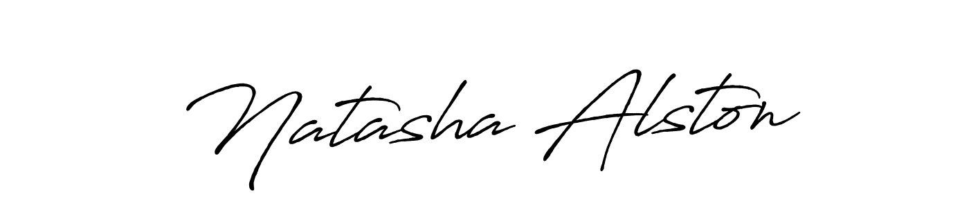 Design your own signature with our free online signature maker. With this signature software, you can create a handwritten (Antro_Vectra_Bolder) signature for name Natasha Alston. Natasha Alston signature style 7 images and pictures png