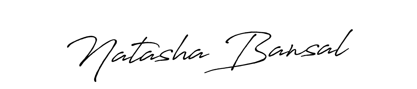 Natasha Bansal stylish signature style. Best Handwritten Sign (Antro_Vectra_Bolder) for my name. Handwritten Signature Collection Ideas for my name Natasha Bansal. Natasha Bansal signature style 7 images and pictures png