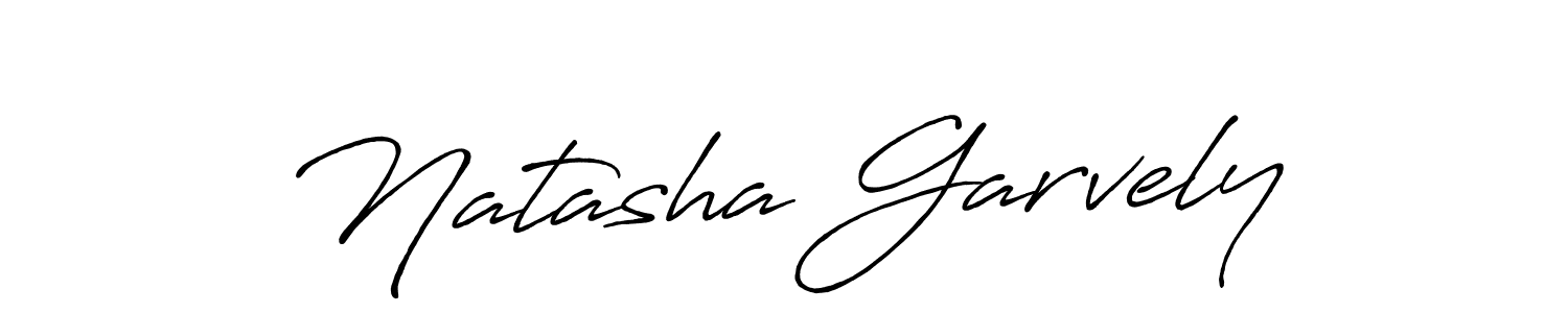 How to make Natasha Garvely name signature. Use Antro_Vectra_Bolder style for creating short signs online. This is the latest handwritten sign. Natasha Garvely signature style 7 images and pictures png