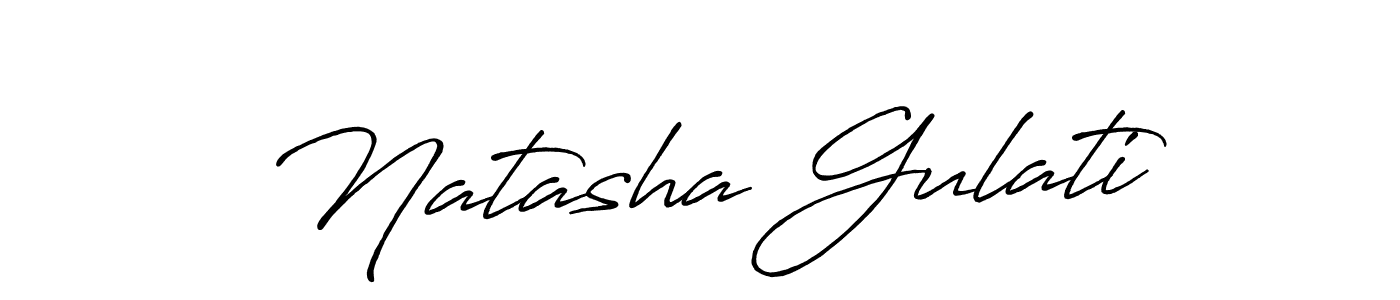 Make a beautiful signature design for name Natasha Gulati. With this signature (Antro_Vectra_Bolder) style, you can create a handwritten signature for free. Natasha Gulati signature style 7 images and pictures png