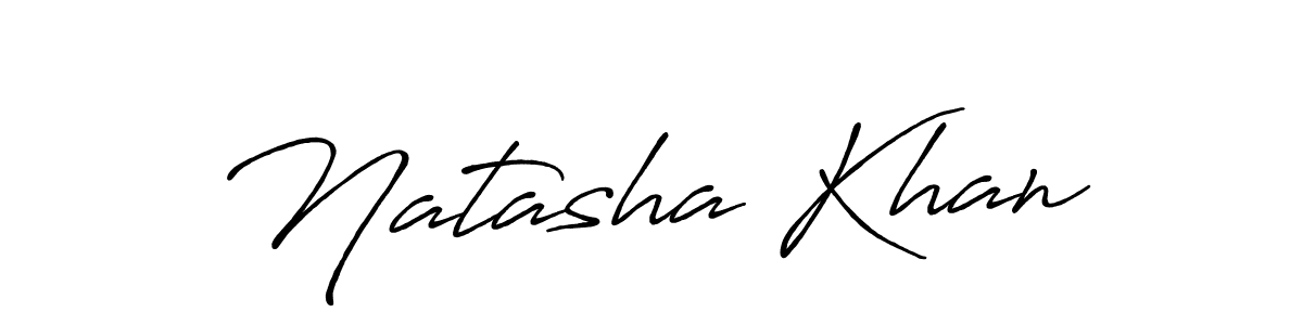 Make a beautiful signature design for name Natasha Khan. With this signature (Antro_Vectra_Bolder) style, you can create a handwritten signature for free. Natasha Khan signature style 7 images and pictures png