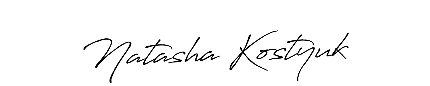 Natasha Kostyuk stylish signature style. Best Handwritten Sign (Antro_Vectra_Bolder) for my name. Handwritten Signature Collection Ideas for my name Natasha Kostyuk. Natasha Kostyuk signature style 7 images and pictures png