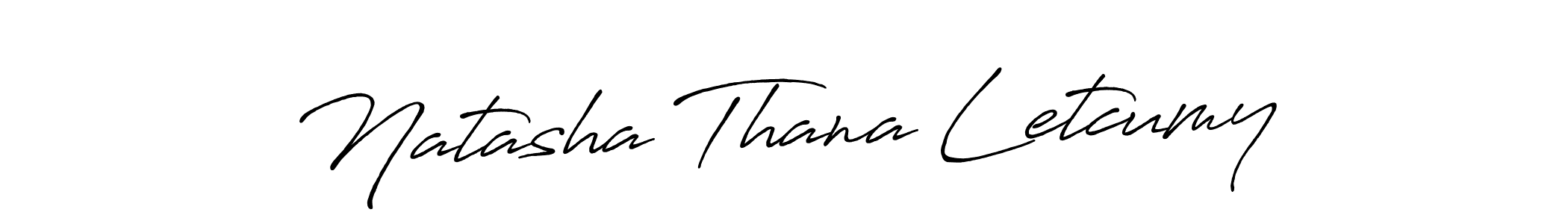 How to make Natasha Thana Letcumy name signature. Use Antro_Vectra_Bolder style for creating short signs online. This is the latest handwritten sign. Natasha Thana Letcumy signature style 7 images and pictures png