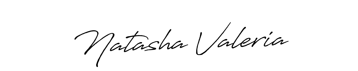 Create a beautiful signature design for name Natasha Valeria. With this signature (Antro_Vectra_Bolder) fonts, you can make a handwritten signature for free. Natasha Valeria signature style 7 images and pictures png