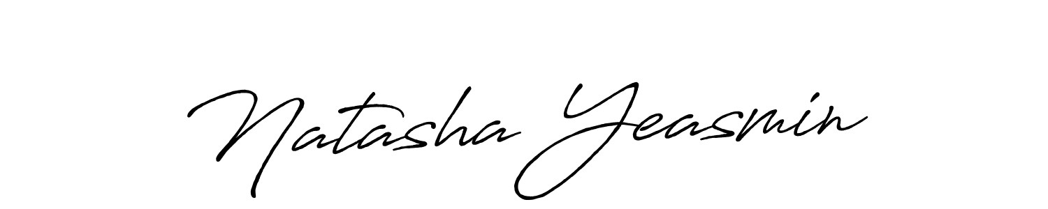 Make a beautiful signature design for name Natasha Yeasmin. With this signature (Antro_Vectra_Bolder) style, you can create a handwritten signature for free. Natasha Yeasmin signature style 7 images and pictures png