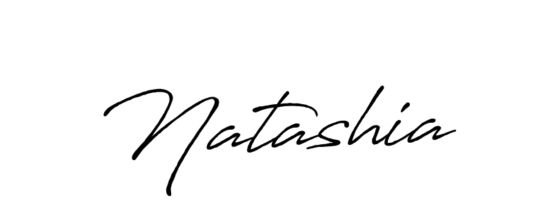 How to make Natashia name signature. Use Antro_Vectra_Bolder style for creating short signs online. This is the latest handwritten sign. Natashia signature style 7 images and pictures png