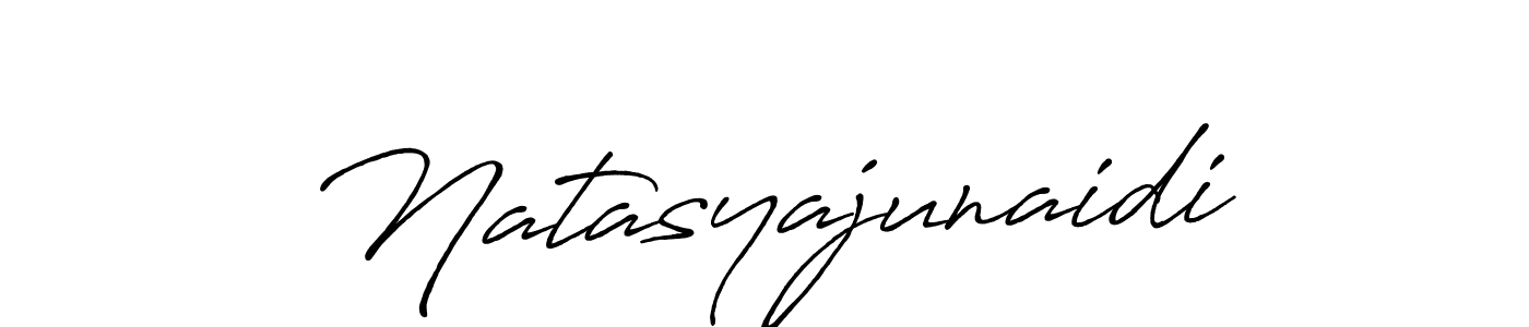 if you are searching for the best signature style for your name Natasyajunaidi. so please give up your signature search. here we have designed multiple signature styles  using Antro_Vectra_Bolder. Natasyajunaidi signature style 7 images and pictures png