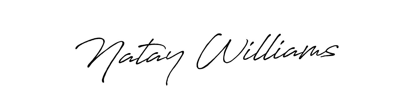 It looks lik you need a new signature style for name Natay Williams. Design unique handwritten (Antro_Vectra_Bolder) signature with our free signature maker in just a few clicks. Natay Williams signature style 7 images and pictures png