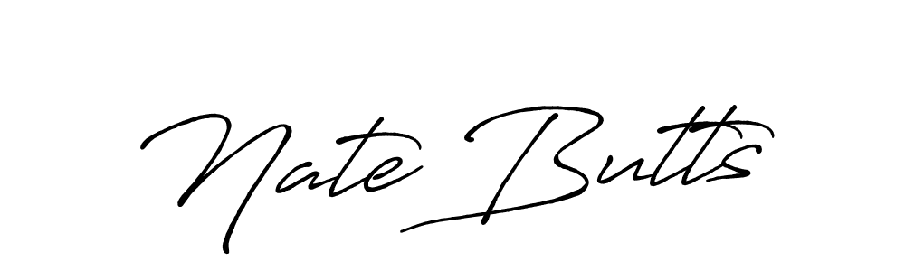 Nate Butts stylish signature style. Best Handwritten Sign (Antro_Vectra_Bolder) for my name. Handwritten Signature Collection Ideas for my name Nate Butts. Nate Butts signature style 7 images and pictures png