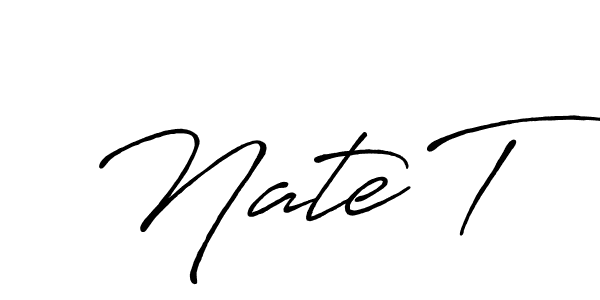 Create a beautiful signature design for name Nate T. With this signature (Antro_Vectra_Bolder) fonts, you can make a handwritten signature for free. Nate T signature style 7 images and pictures png