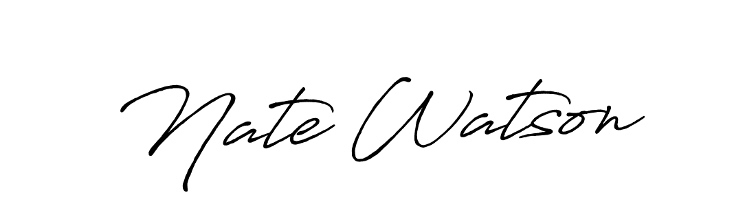 Create a beautiful signature design for name Nate Watson. With this signature (Antro_Vectra_Bolder) fonts, you can make a handwritten signature for free. Nate Watson signature style 7 images and pictures png