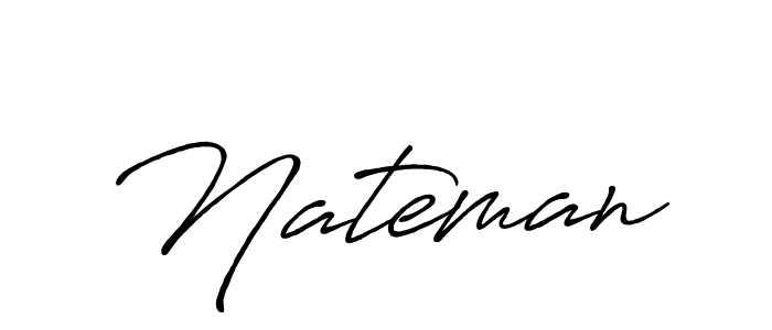 Use a signature maker to create a handwritten signature online. With this signature software, you can design (Antro_Vectra_Bolder) your own signature for name Nateman. Nateman signature style 7 images and pictures png