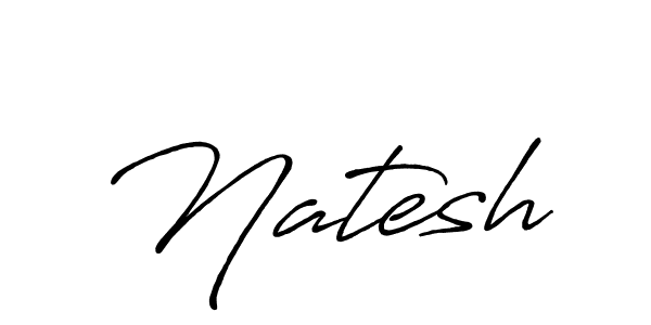 Create a beautiful signature design for name Natesh. With this signature (Antro_Vectra_Bolder) fonts, you can make a handwritten signature for free. Natesh signature style 7 images and pictures png