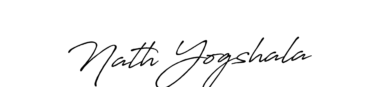 How to make Nath Yogshala name signature. Use Antro_Vectra_Bolder style for creating short signs online. This is the latest handwritten sign. Nath Yogshala signature style 7 images and pictures png