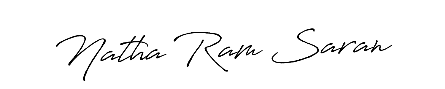 Also You can easily find your signature by using the search form. We will create Natha Ram Saran name handwritten signature images for you free of cost using Antro_Vectra_Bolder sign style. Natha Ram Saran signature style 7 images and pictures png