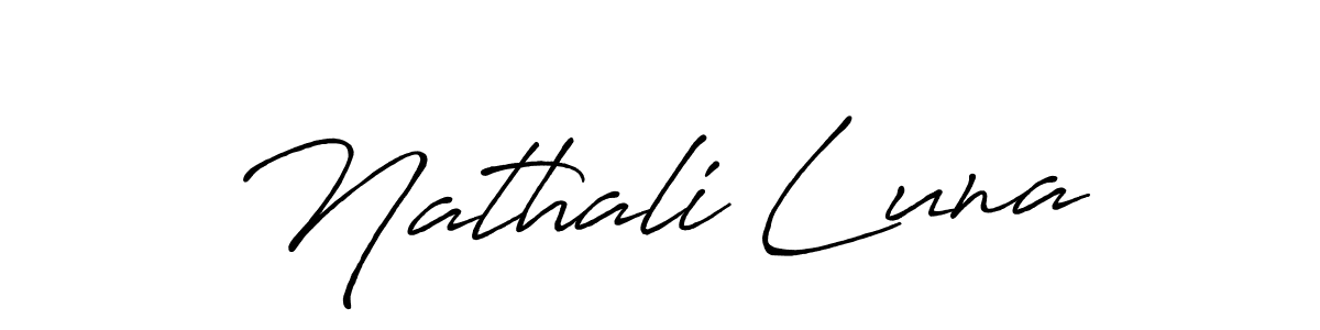 Nathali Luna stylish signature style. Best Handwritten Sign (Antro_Vectra_Bolder) for my name. Handwritten Signature Collection Ideas for my name Nathali Luna. Nathali Luna signature style 7 images and pictures png