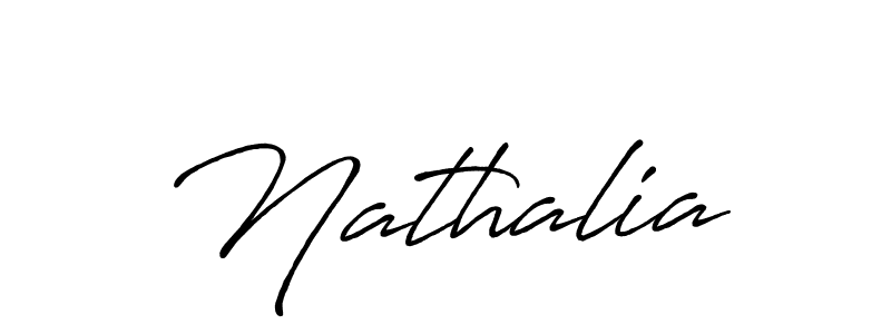 Use a signature maker to create a handwritten signature online. With this signature software, you can design (Antro_Vectra_Bolder) your own signature for name Nathalia. Nathalia signature style 7 images and pictures png