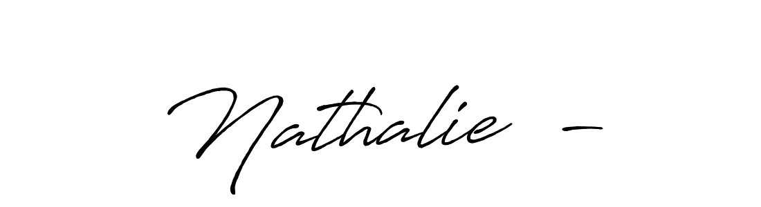 Use a signature maker to create a handwritten signature online. With this signature software, you can design (Antro_Vectra_Bolder) your own signature for name Nathalie  -. Nathalie  - signature style 7 images and pictures png